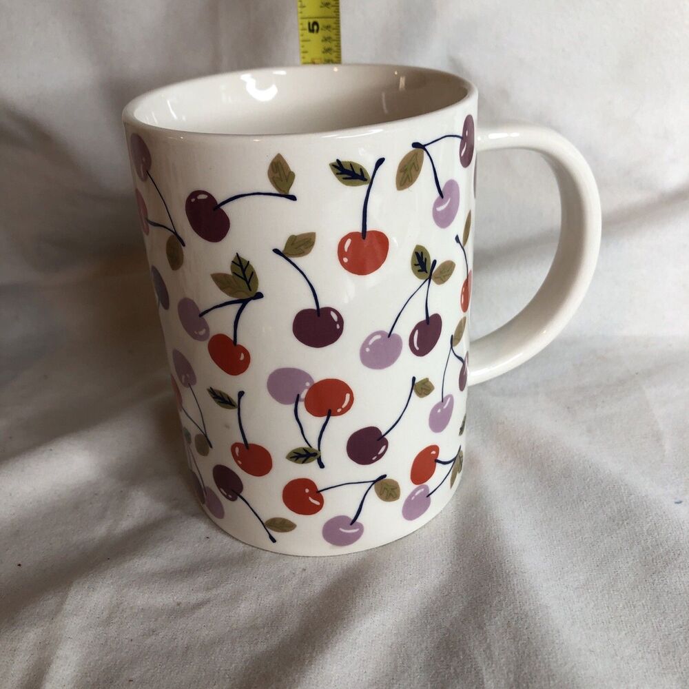 LOT OF 2 🍒Target Room Essentials 🍒 Cherries Coffee Mug 🍒 NEW!! - Picture 6 of 8